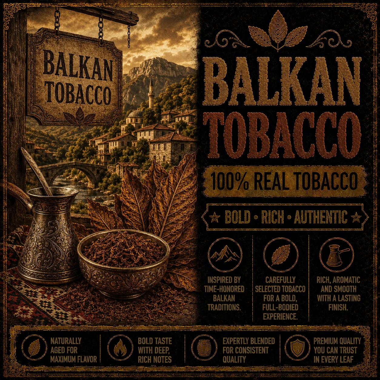 Balkan Tobacco E-liquid - Real Tobacco Extract Flavour Balkan Tobacco E-liquid - Real Tobacco Extract Flavour