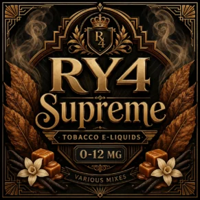 RY4 Supreme Tobacco E-Liquid UK – Sweet Vanilla Caramel Tobacco Vape Juice