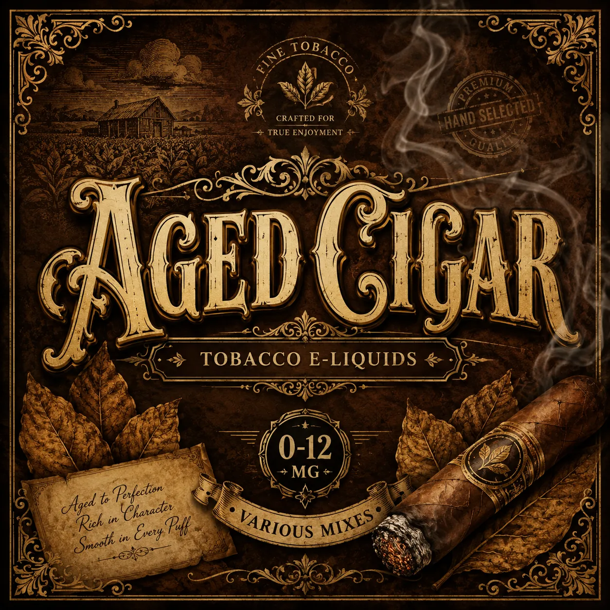 Aged Cigar Tobacco E-Liquid UK – Matured Rich Cigar Tobacco Vape Juice Aged Cigar Tobacco E-Liquid UK – Matured Rich Cigar Tobacco Vape Juice
