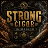 Strong Cigar Tobacco E-Liquid product image featuring bold, full-bodied cigar-inspired tobacco flavour