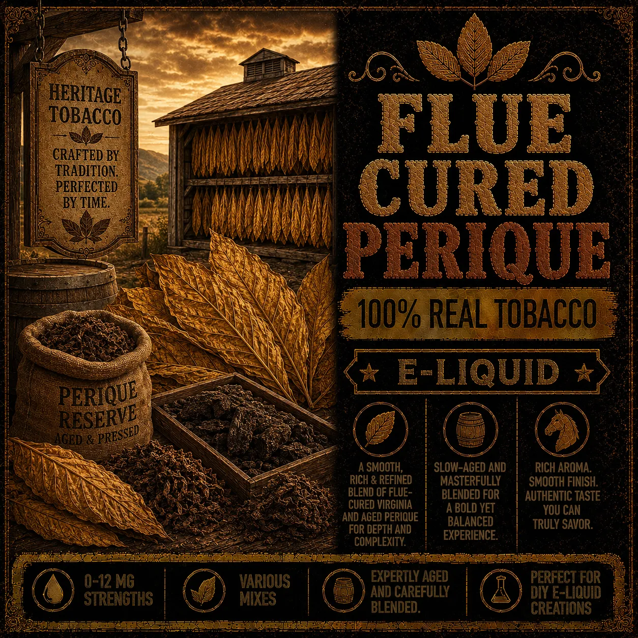 Flue Cured Perique - Real Tobacco E-liquid Flue Cured Perique - Real Tobacco E-liquid