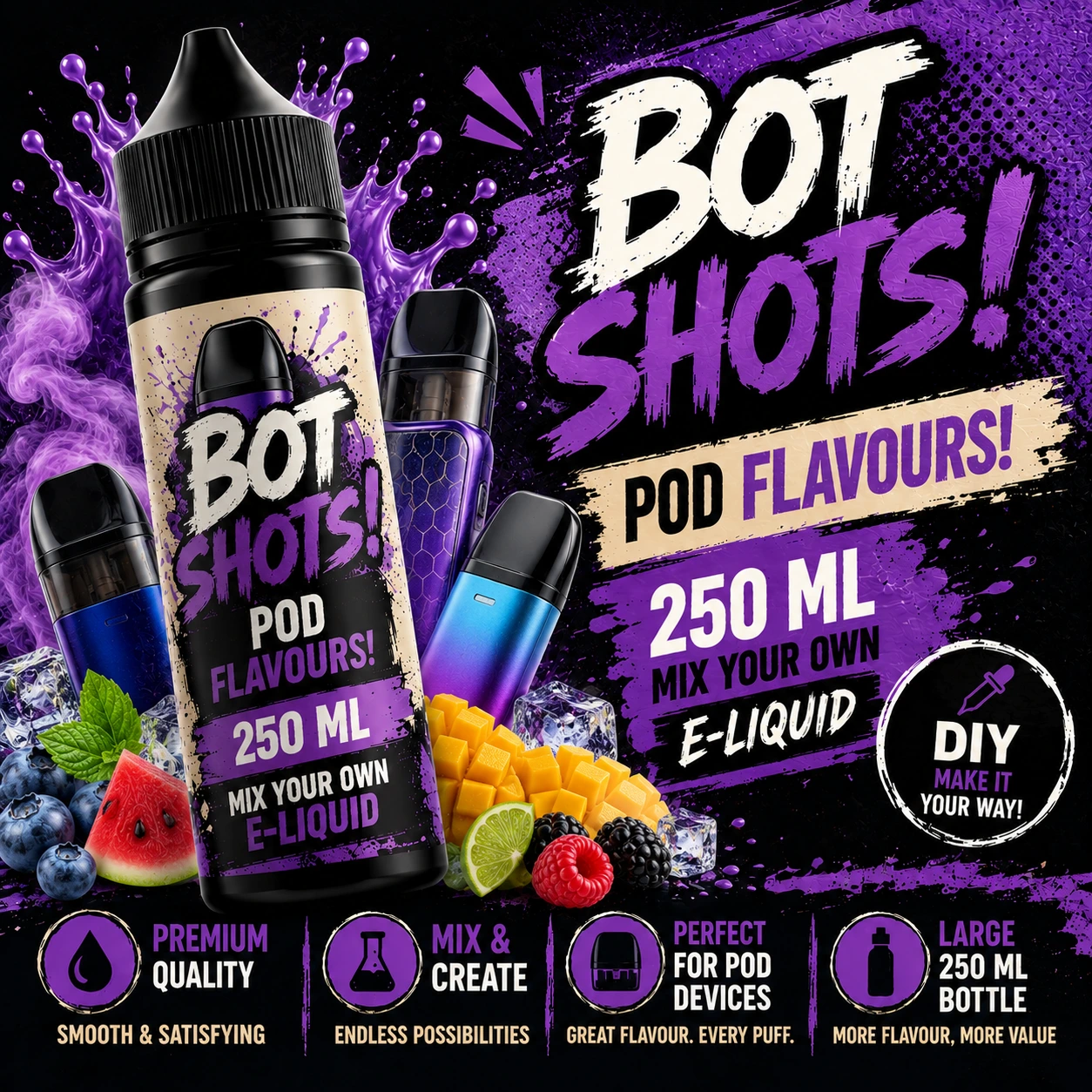 Pod Flavour Shots for DIY Mixing Pod Flavour Shots for DIY Mixing