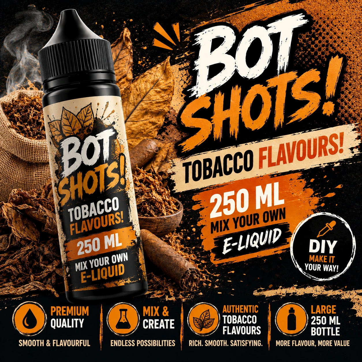 Tobacco Bottle Flavour Shots DIY Mixing Tobacco Bottle Flavour Shots DIY Mixing