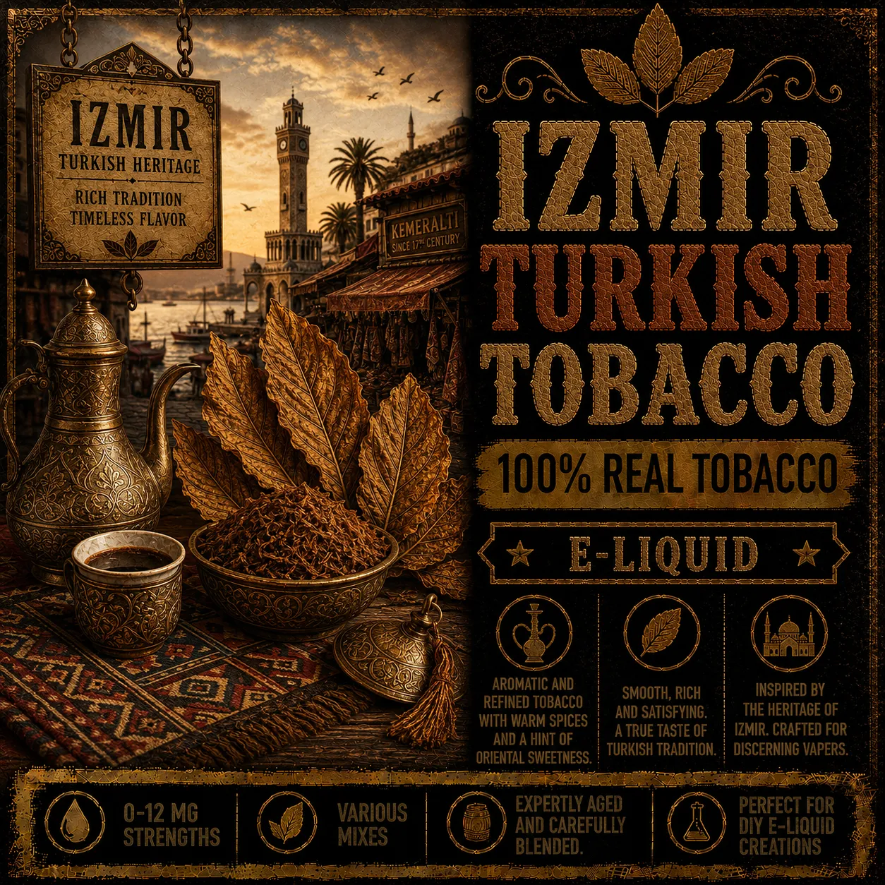 Izmir Turkish Tobacco - Real Tobacco E-liquid Izmir Turkish Tobacco - Real Tobacco E-liquid