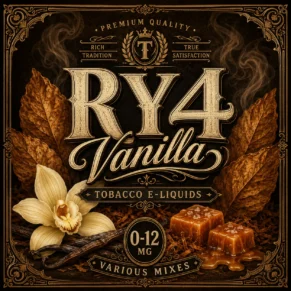 RY4 Vanilla Tobacco E-Liquid UK – Classic Vanilla Caramel Tobacco Vape Juice