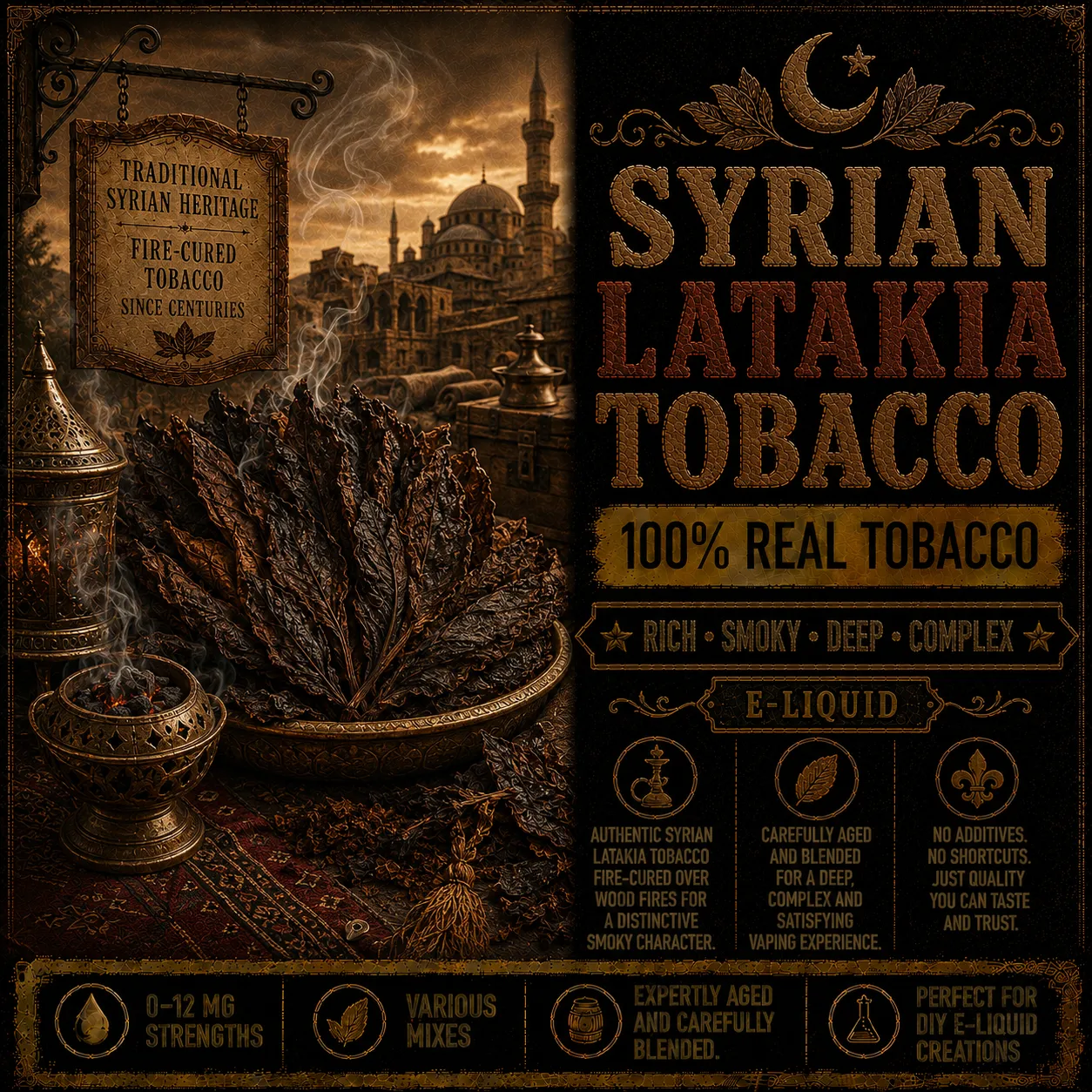 Syrian Latakia Tobacco - Real Tobacco E-liquid Syrian Latakia Tobacco - Real Tobacco E-liquid