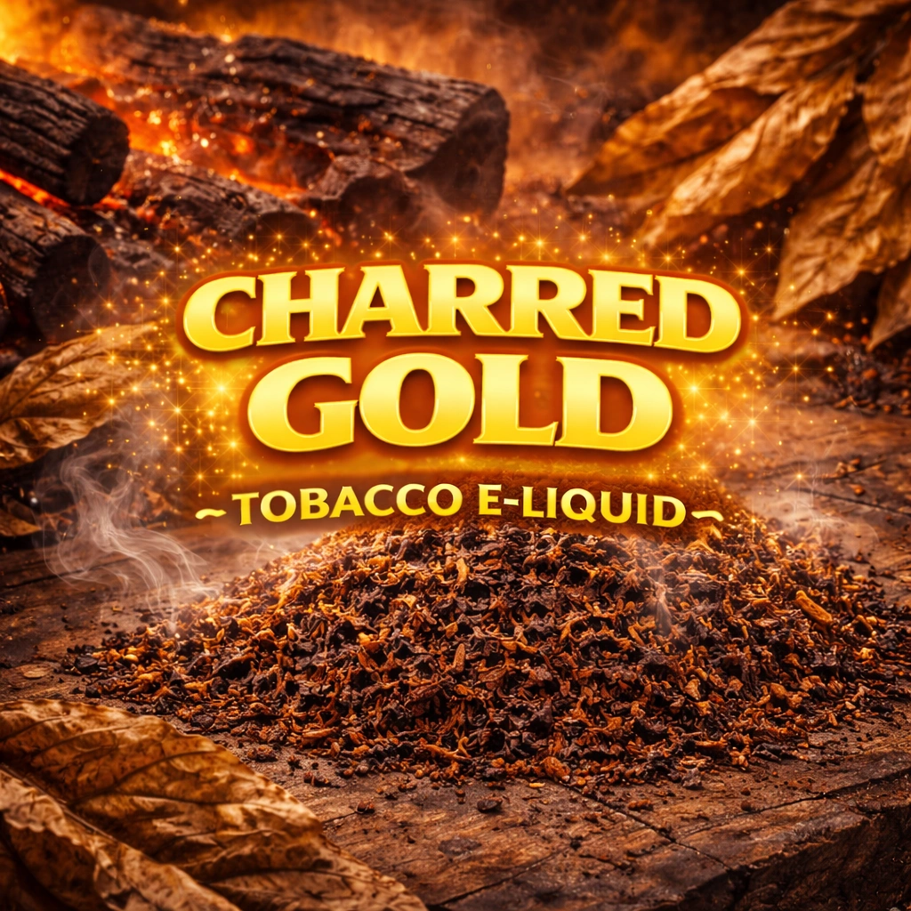 NEW! Charred Gold Tobacco E-liquid NEW! Charred Gold Tobacco E-liquid