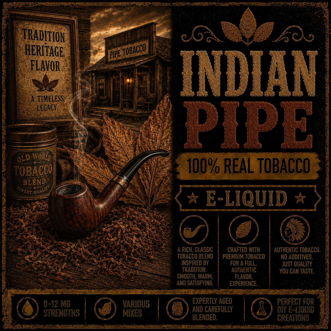 Indian Pipe 100% Tobacco E-liquid Indian Pipe 100% Tobacco E-liquid